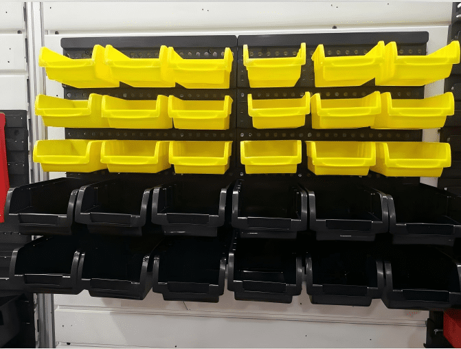 Wall Mounted Storage Bins, 30 Wall Mount Tool Organizer Bins Plastic Parts Rack Container