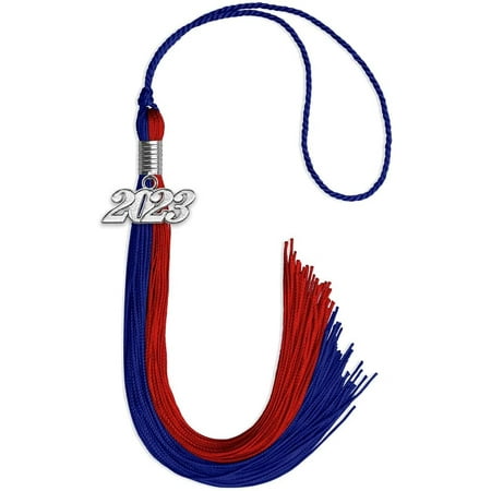 

Endea Graduation Double Color Tassel with Silver Date Drop (Royal Blue/Red 2023)