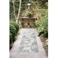 thumbnail image 3 of 2x8 Water Resistant, Indoor Outdoor Runner Rugs for Patios, Hallway, Entryway, Deck, Porch, Balcony or Kitchen | Outside Area Rug for Patio | Aqua, Floral | Size: 2'2'' x 7'3'', 3 of 7