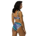 thumbnail image 5 of "Mystical Viking Waves" high-waisted bikini made with eco friendly recycled fabric, 5 of 6