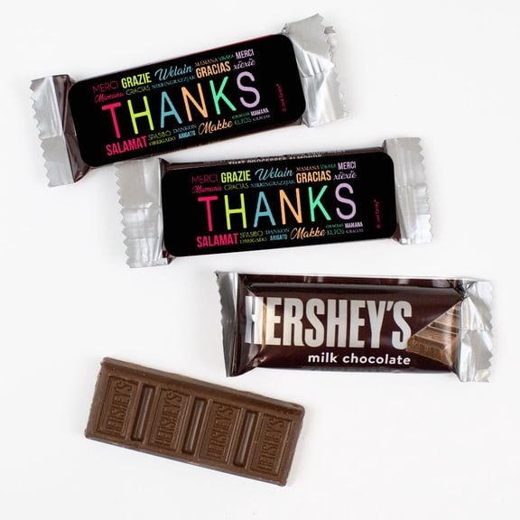 44 Count Thank You Languages Snack Size Milk Chocolate Bars For Party Favors, Goodie Bags & More