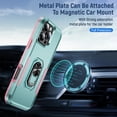 thumbnail image 2 of Dteck Case for iPhone 16 Pro,Shockproof Rubber Military Grade Drop Protection Dual Layer Case Ring Holder Kickstand Cover for iPhone 16 Pro, Green+Pink, 2 of 9