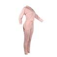 thumbnail image 4 of Itsame Tops and Pants Activewear Set Womens Sweatsuits 2pcs Sets Long Sleeved Solid Color Women Athletic Outfit Sets Pink Size XL, 4 of 6
