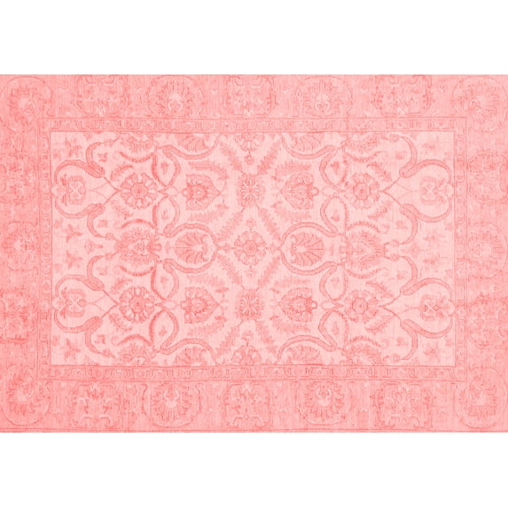 Ahgly Company Indoor Rectangle Oriental Red Traditional Area Rugs, 7' x 10'