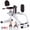 White&Pink, variant on RICAN Hip Abductor Machine for Women, 2-in-1 Compact Glute & Thigh Trainer, Adjustable Resistance Inner Thigh Toner and Outer Thigh Sculptor, Booty Builder for Home Leg Workout Equipment – Pink/White