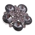 thumbnail image 1 of 1 botón de flor de cristal brillante con diamantes de imitación para hacer tú mismo. Gris negro, 1 of 8