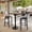 Dark Brown/Black Base, variant on Flash Furniture 30" x 24" Tabletop with TopGuard HPL Technology in Gray Faux Concrete with 18" Black Bar Height Base