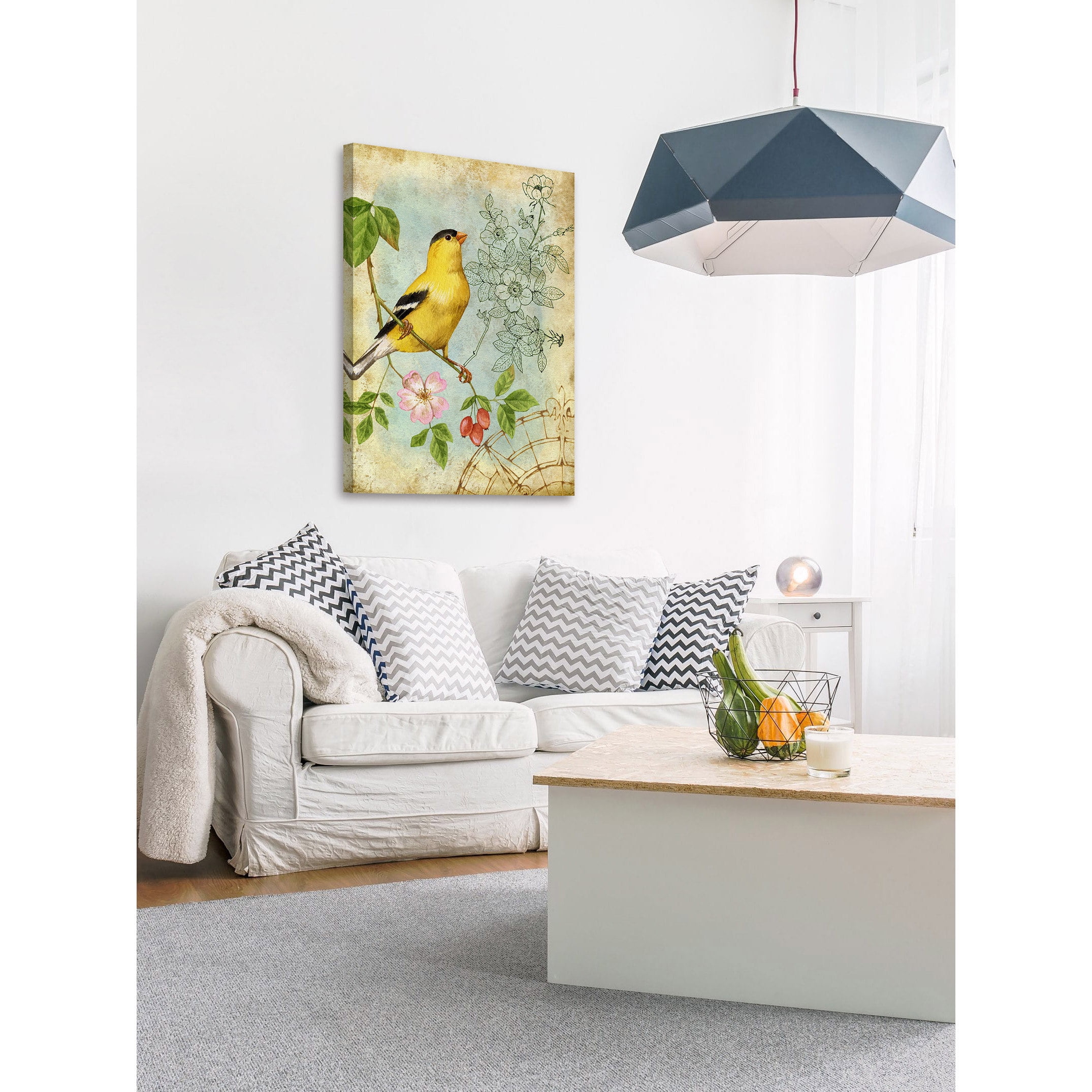 Marmont Hill "Yellow Songbird" Painting Print on Wrapped Canvas