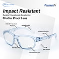thumbnail image 4 of ProtectX Stylish Anti-Fog & Scratch-Resistant Safety Glasses, UV Protection goggles, Anti-Impact Lightweight Glasses for Men Women Blue Clear, 4 of 7