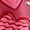 Watermelon red, variant on Shirts for Women, Valentine's Day Love Pattern Tops, Ruffled Stand Up Collar Casual Blouse