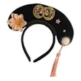 thumbnail image 3 of Tocado chino adornado decorativo con borla jinwen aro de pelo chino Estilo Qing D, 3 of 8