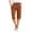 Brown, variant on AherBiu Summer Shorts for Women Knee Length Drawstring High Waisted Cotton Linen Lightweight Lounge Shorts with Pockets