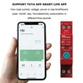thumbnail image 3 of Tuya WiFi 1P Interrupteur Intelligent Affichage Numérique Monophasé Dispositif de Protection de Tension Compatible avec Alexa et Assistant, 3 of 6