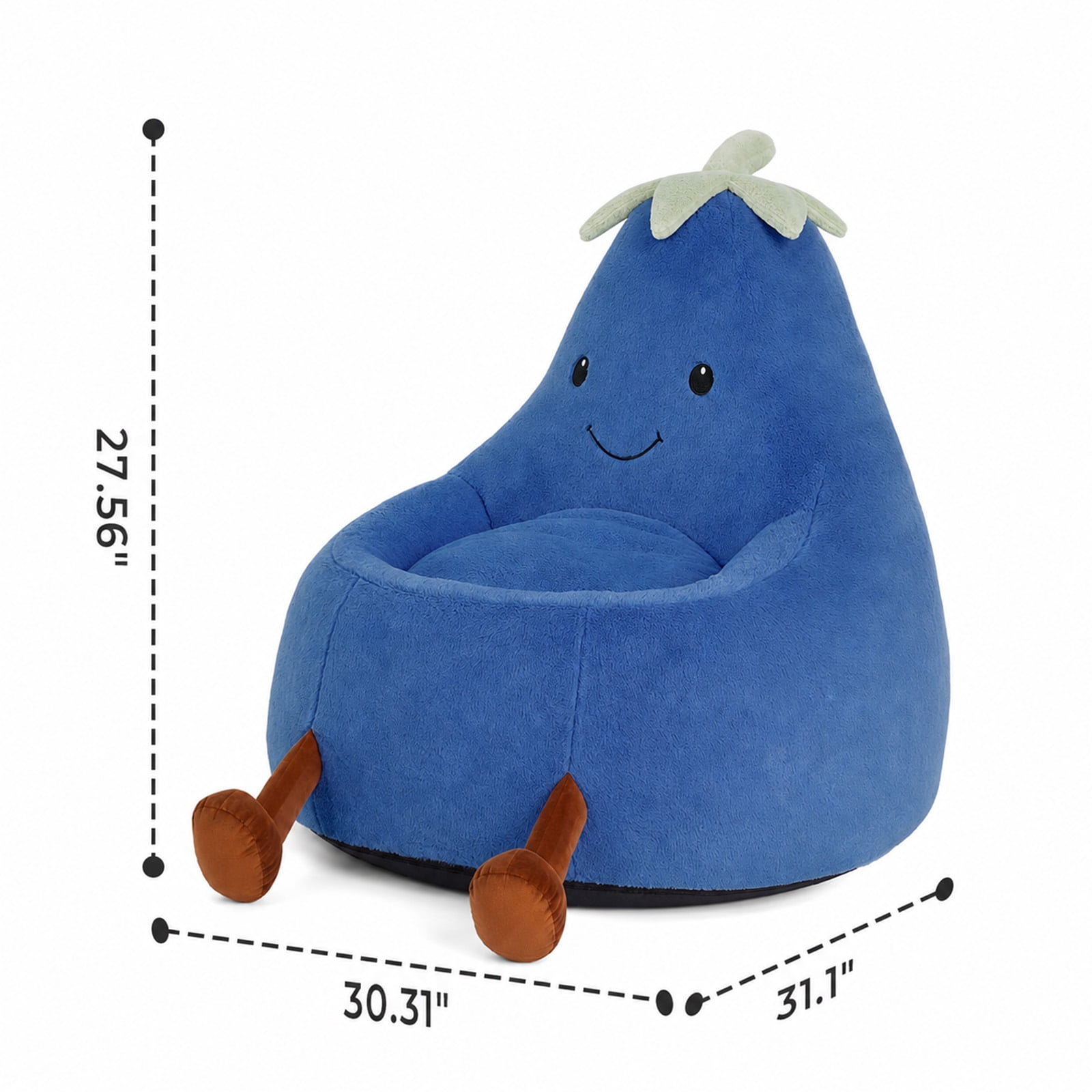 Alvantor Kids Bean Bag Chair, Stuffed Toddler Couch with Artificial Rabbit Fur Cover for Teens & Kids, Comfy Lazy Sofa Chair for Reader, Living Room, Bedroom