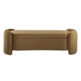 thumbnail image 4 of Modway Nebula Upholstered Performance Velvet Bench in Cognac Brown, 4 of 7