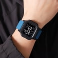 thumbnail image 4 of Reloj digital para estudiantes con diseño resistente al agua, retroiluminación luminosa, alarma, cronómetro y correa de silicona ajustable para niños y niñas., 4 of 7