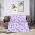 thumbnail image 6 of DouZhe Ultra-Soft Micro Fleece Lightweight Flannel Bed Blanket, Funny Sparkles Love Heart Print Cozy Warm Throw Blankets, 60"x50", 6 of 7