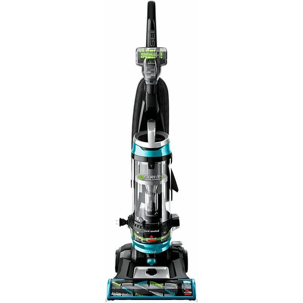 Aspiradora Vertical Sin Bolsa Cleanview Bissell para Mascotas con Rebobinado Giratorio Verde Azulado BISSELL 2254