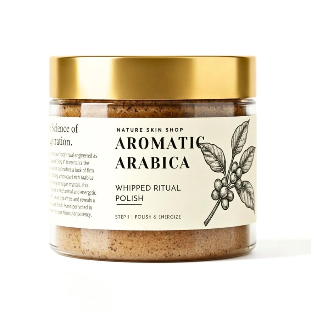 Aromatic Arabica Ritual Polish – Energizing Whipped Exfoliating Coffee Body Scrub, 8oz
