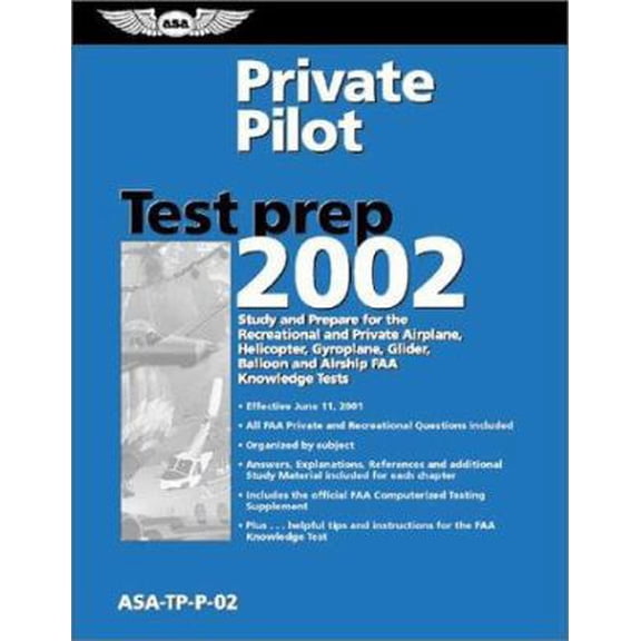 Pre-Owned Private Pilot Test Prep 2002 (Paperback) 1560274301 9781560274308