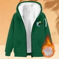 thumbnail image 4 of Nmnitkp Jackets for Women Lightweight Fleece Jacket Full Zip Polar Soft Warm Winter Coat Antistatic Outwear with Zipper Pockets Green,2XL, 4 of 5