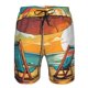 thumbnail image 3 of Balery Vintage Beach Sunset Traje de Baño Estilo Hawaiano para Hombre, Shorts de Secado Rápido con Bolsillos-XX-Large, 3 of 6