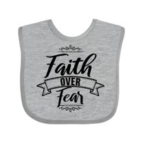 Inktastic Cancer Awareness Faith over Fear Boys or Girls Baby Bib