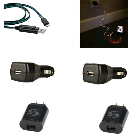 Cable Bundle for Samsung Galaxy S7 Edge/ S8 / S6 / S5 / J5 / J3 / A3 / S4 / J7 Lightning Sync Micro USB Cable