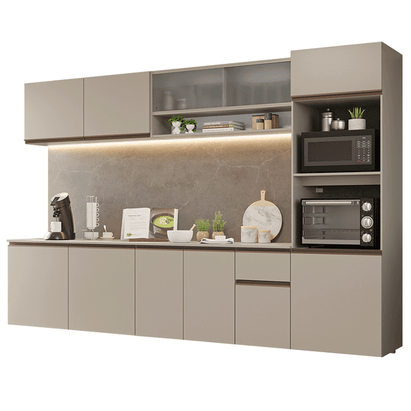 Cocina Integral Completa Modular Madesa Nice 300cm Crema 06