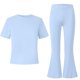 thumbnail image 2 of Camisas de Manga Larga de Niños Tamaño 12-14 Juventud Color Sólido Manga Corta Superior Y Pantalones Largos de Dos Piezas Conjunto de Niños de Vestir Casual, 2 of 6