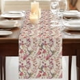 thumbnail image 3 of Table Runners 72 Inches Long Dress Scarves, Pink Beige Flowers Farmhouse Kitchen/Dining Table Runner, Coffee Tablerunners, Spring Floral Elegant Pastoral Rustic 16x72 Inch, 3 of 9