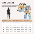 thumbnail image 4 of Masiiu Bluey Print Womens Pajamas Set Button Down 2 Piece Pjs Long Sleeve Oversized Sleepwear with Pockets-Small, 4 of 7