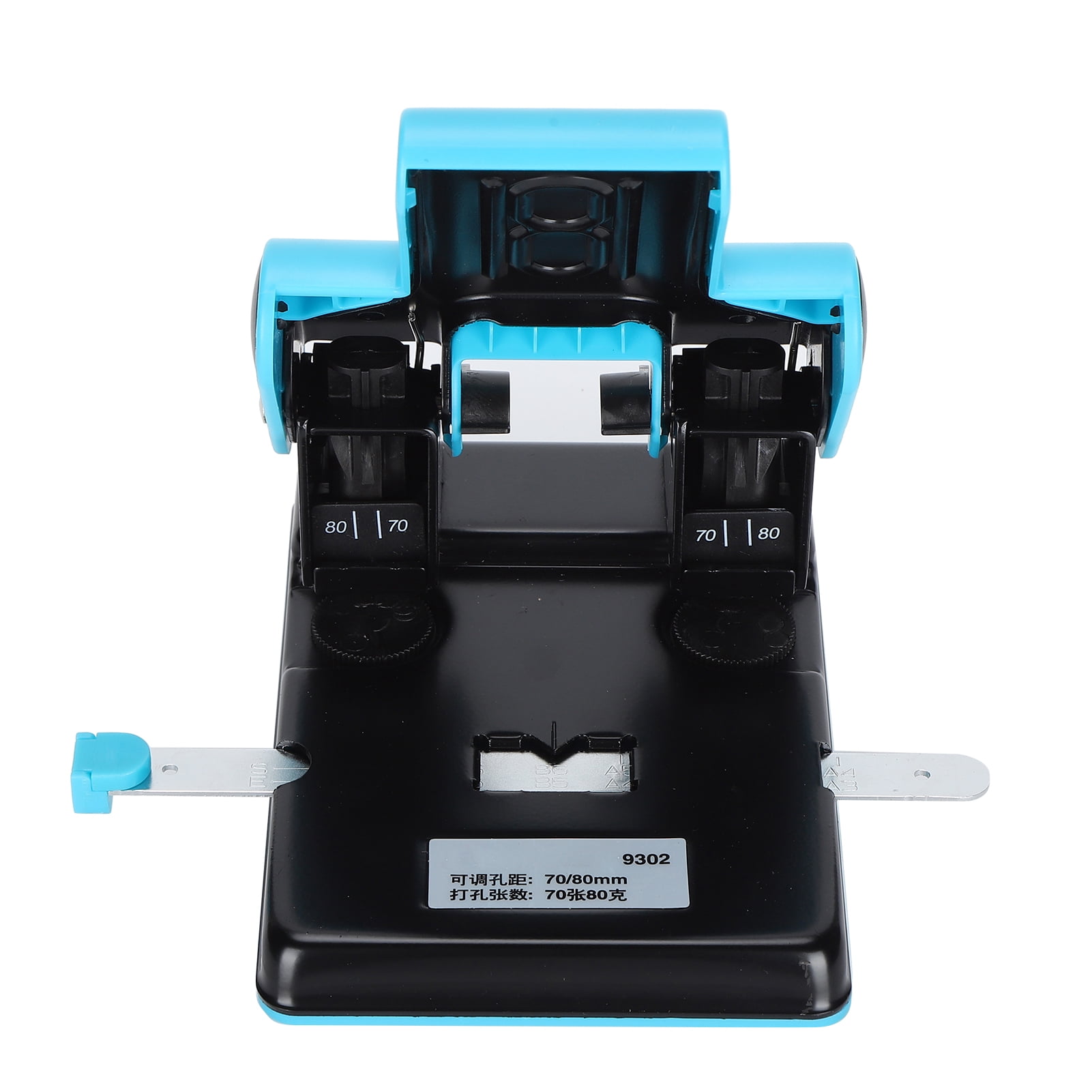 YAHHU Heavy Duty 2 Hole Puncher Paper Crafting Tool Adjustable 70 Sheet Capacity for Home Office, Blue color, 7.09 inches / 18.00 cm length [cite: 1, 7]
