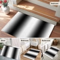 thumbnail image 5 of White Black Washable Area Rug 2x3 Gradient Modern Art Ombre Low-Profile Area Rugs with Non Slip Backing Indoor Floor Carpet for Entrance Living Room Bedroom Home Office, 5 of 9
