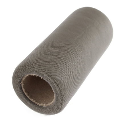 - Premium American Tulle Spool Roll, Made in the USA, 6-inch, 25-yard, Metal Grey
