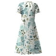 thumbnail image 4 of Gvmfive Women Summer Boho Floral Dress Short Sleeve Casual Midi Sundress, 4 of 4