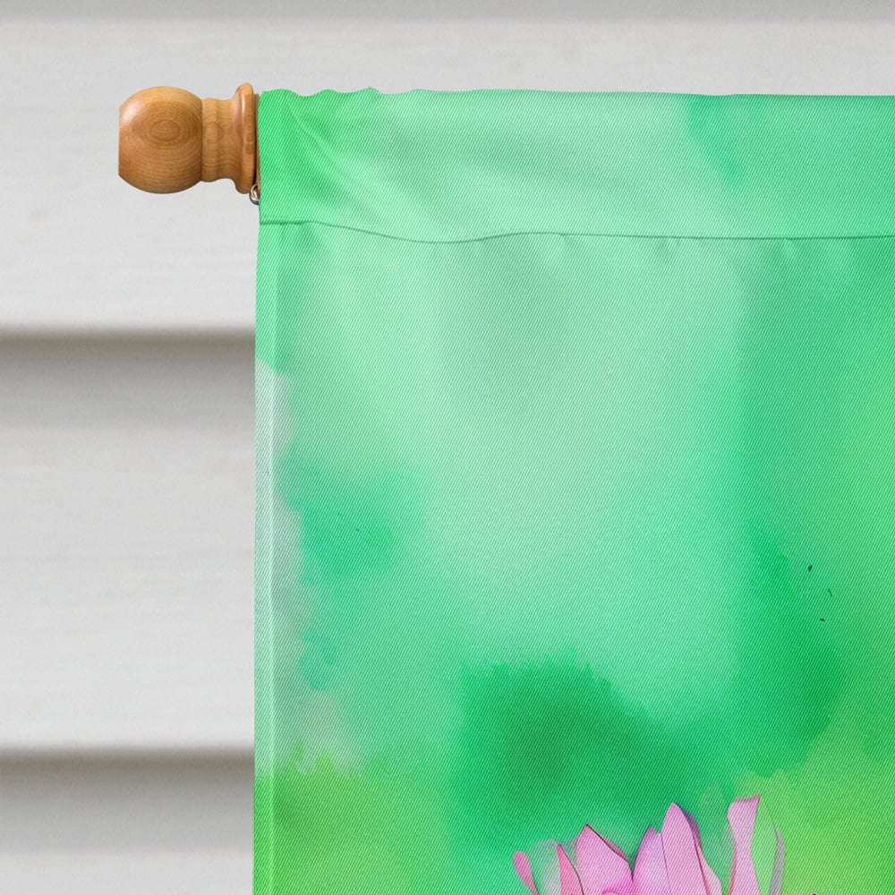Vermont Red Clover in Watercolor House Flag 28 in x 40 in