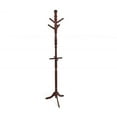 thumbnail image 1 of Benjara BM206285 Transitional Wooden Coat Rack with 10 Pegs, Cherry Brown, 1 of 1