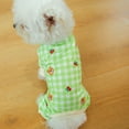 thumbnail image 4 of Pet Pajamas Lattice Design Skin-friendly Unisex Dog Warm Two-legged Loungewear for Teddy Dog, 4 of 7