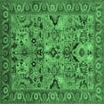 thumbnail image 1 of Ahgly Company Indoor Square Oriental Emerald Green Traditional Area Rugs, 3' Square, 1 of 4