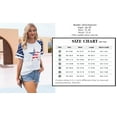 thumbnail image 3 of VILOVE Women American Flag T-Shirt Patriotic Shirts Veteran Shirt Raglan Short Sleeve Stars Stripes Top Tees, 3 of 7