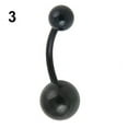 thumbnail image 2 of AYYUFE 3PCS Surgical Stainless Steel Ball Barbell Belly Navel Ring Button Body Piercing, 2 of 7