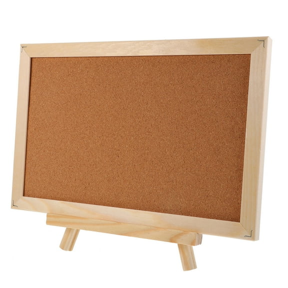 Beaupretty Double Sided Cork Bulletin Board Wooden Chocolate 1 Set