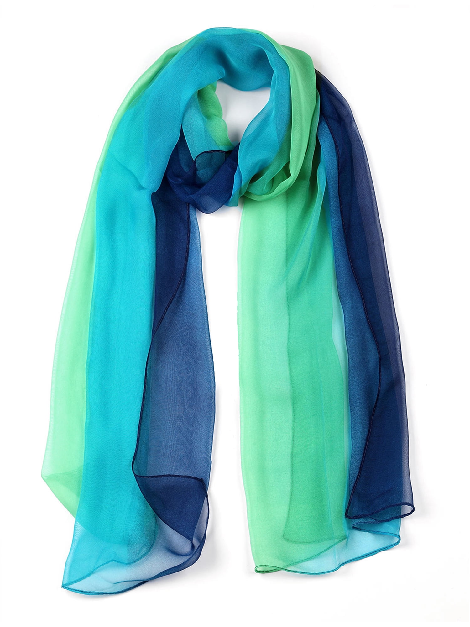 Allegra K Women's Long Chiffon Scarf Gradient Color Scarf