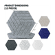 thumbnail image 2 of Paneles insonorizantes hexagonales autoadhesivos, 5, 2 of 6