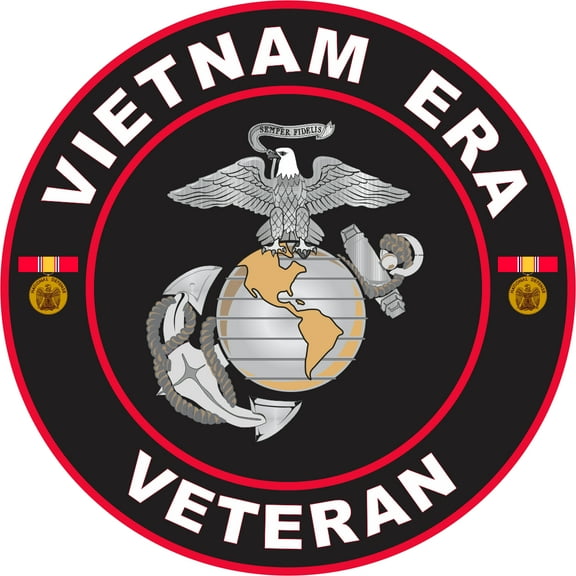 3.8 Inch U.S. Marine Corps Vietnam Era Veteran Decal