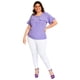 thumbnail image 5 of Blusa fresca con bolsillos Roman Fashion /Tallas Extras, 1813 (Lila) lila 40 Roman Fashion BL-GR-1813-LILA, 5 of 6