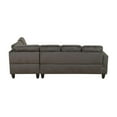 thumbnail image 2 of Star Home Living Corp Chris Faux Leather Right Facing Sectional Grey, 2 of 12
