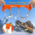 thumbnail image 2 of Crampons à Glace, 19 Pointes en Acier Inoxydable pour Bottes de Randonnée Chaussures Antidérapantes, Grande Protection pour Hommes Femmes Activités Hivernales Extérieur (Noir, TG), 2 of 4