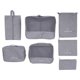 thumbnail image 1 of Travel Storage Bags 7Pcs Unisex Clothing Organizers Zipper Type Compression Packing Grey Lightweight Design, 1 of 1